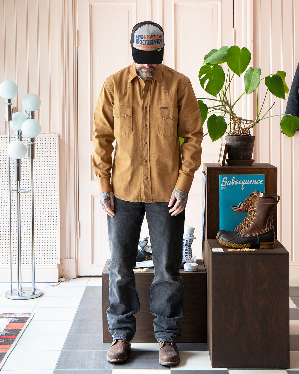 Indigofera Ryman Denim Shirt, Kochi Black Denim, Rinsed