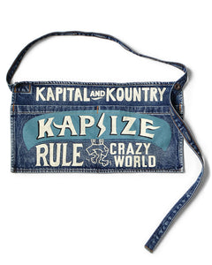 Kapital 13oz Denim Damaged Short AD Apron, Kapsize Rule