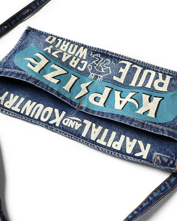 Kapital 13oz Denim Damaged Short AD Apron, Kapsize Rule