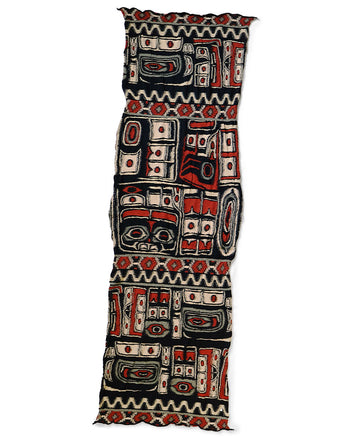 Kapital Fulling Wool Happy Scarf, Alaska Raven, Orange