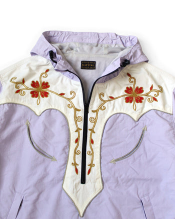 Kapital Nylon Taffta 2tones Tennessee Cactus Flower Parka, Purple