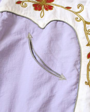 Kapital Nylon Taffta 2tones Tennessee Cactus Flower Parka, Purple