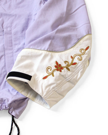 Kapital Nylon Taffta 2tones Tennessee Cactus Flower Parka, Purple