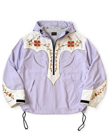 Kapital Nylon Taffta 2tones Tennessee Cactus Flower Parka, Purple