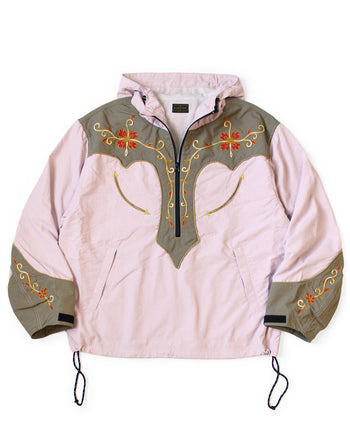 Kapital Nylon Taffta 2tones Tennessee Cactus Flower Parka, Pink