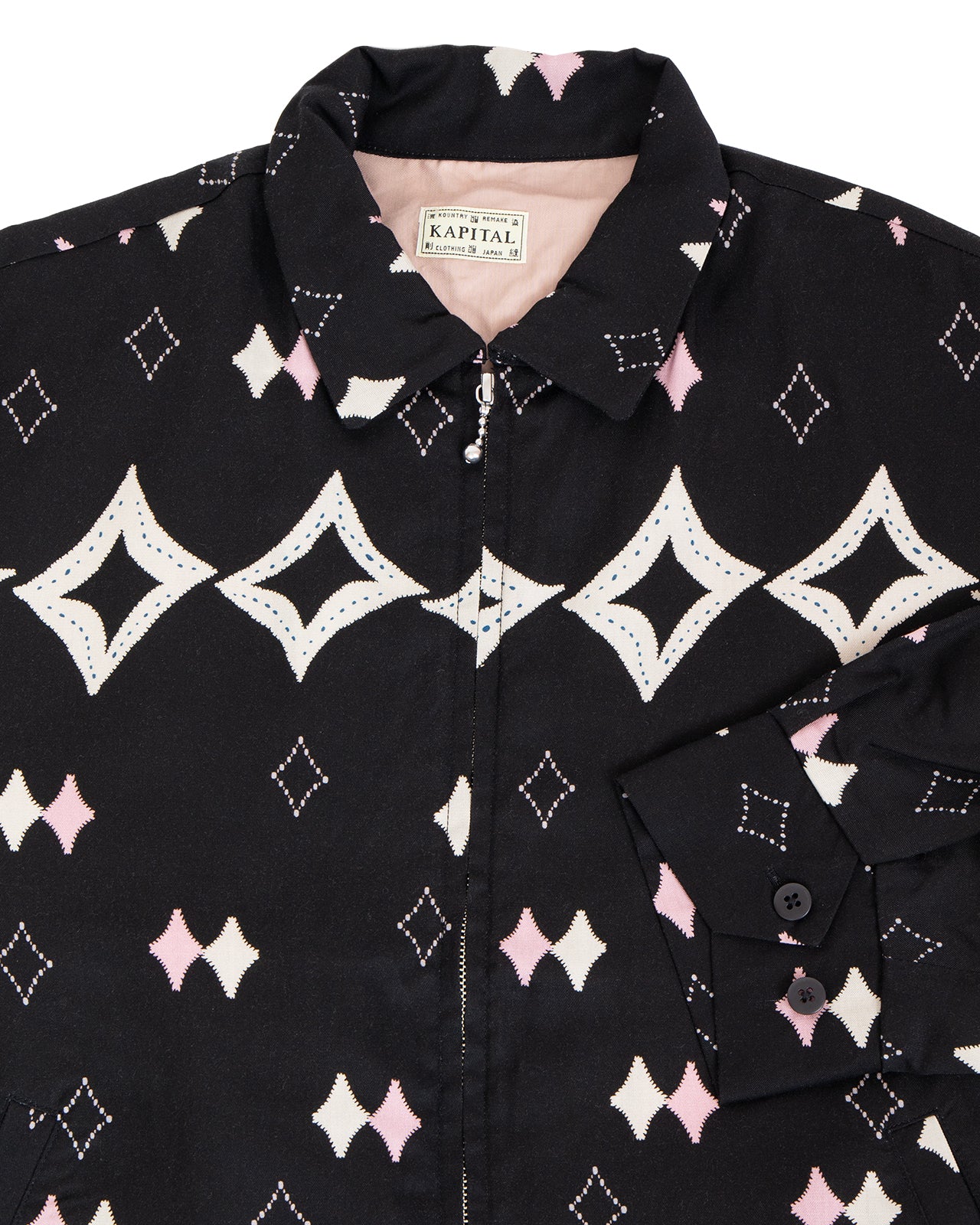 Kapital Rayon Twill Ainu Mosir Drizzler JKT, Black