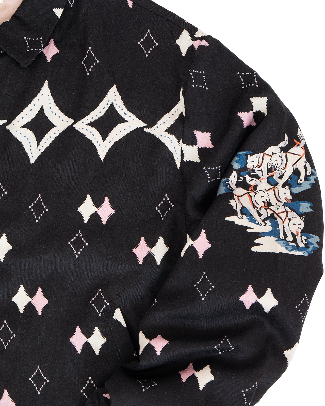 Kapital Rayon Twill Ainu Mosir Drizzler JKT, Black