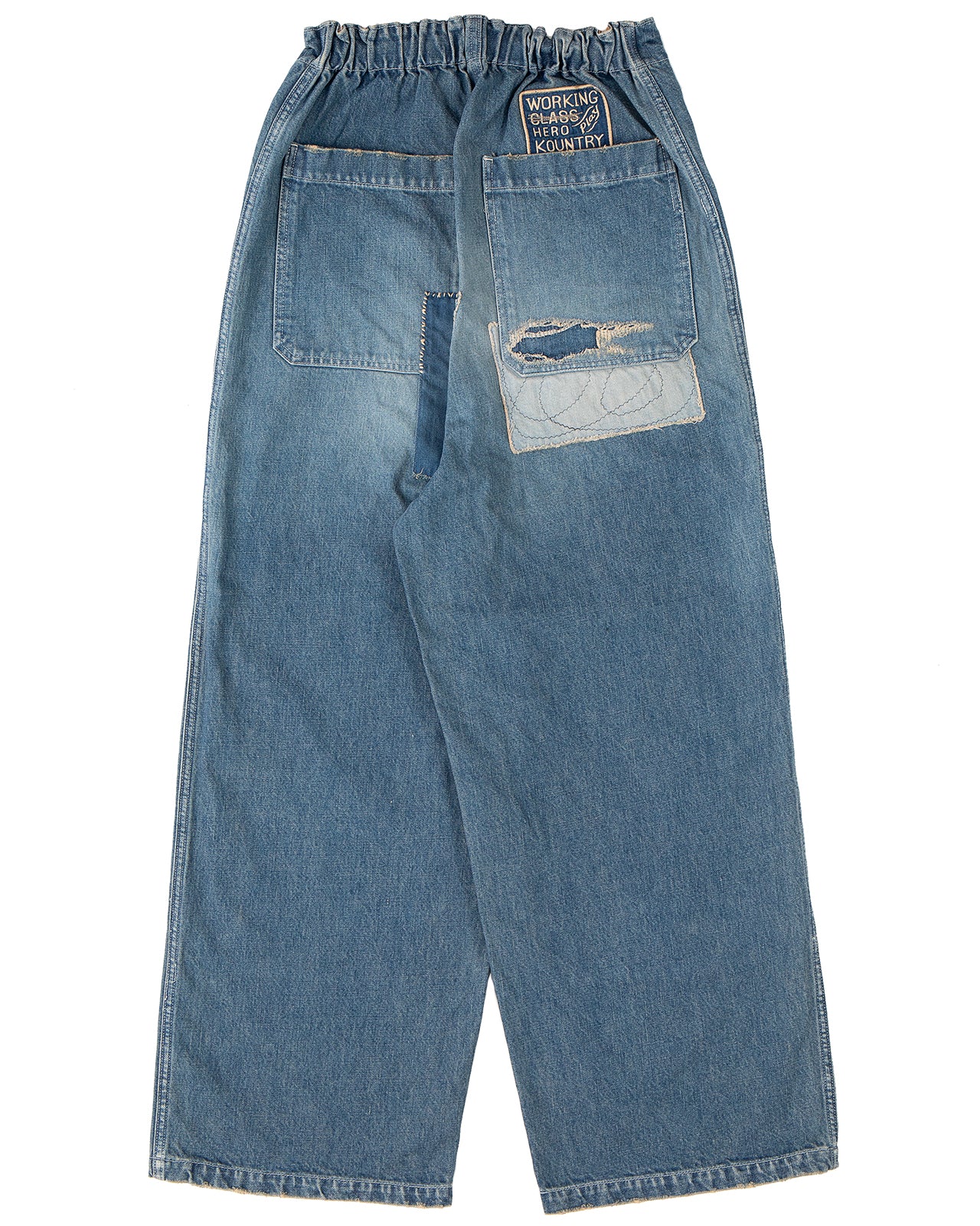 Kapital 14oz Denim W-Knee Easy Baggy Pants, (Dixie Lumber Remake 