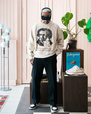 Kapital Knit x Fur Grizzly Sweater, Profile Rainbowy & Beethoven
