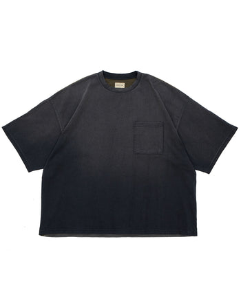 Kapital Jersey 2-Tones Big Pocket T, Bone, Black x Khaki