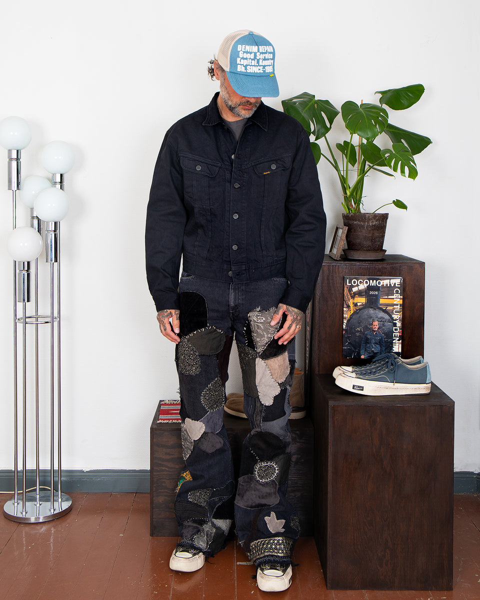 Kapital 14oz Black x Black Denim Westerner, Regular