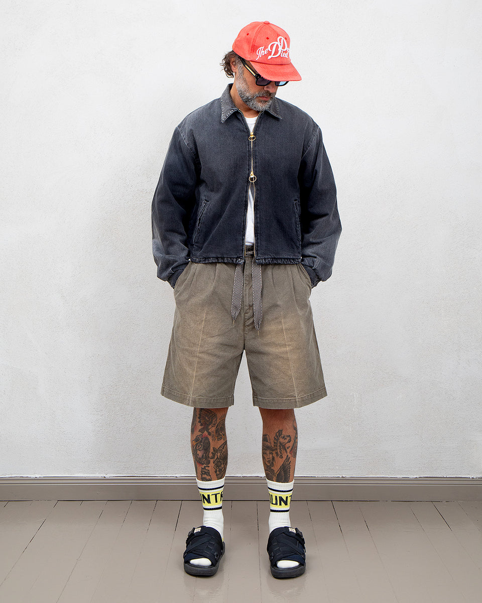 Kapital 11.5oz Black x Black Denim Hacksaw Drizzler Jacket