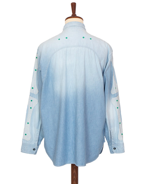 Kapital Chambray 2 Tones Bone Patch Ventilator Workshirt