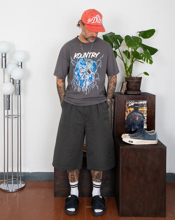 Kapital Cotton / Linen Herringbone Boogie-Day Gaucho Pants M's