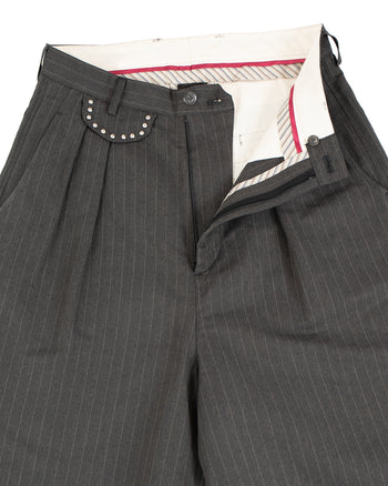 Kapital Cotton / Linen Herringbone Boogie-Day Gaucho Pants M's