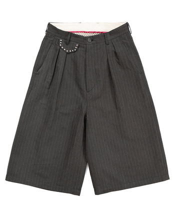 Kapital Cotton / Linen Herringbone Boogie-Day Gaucho Pants M's