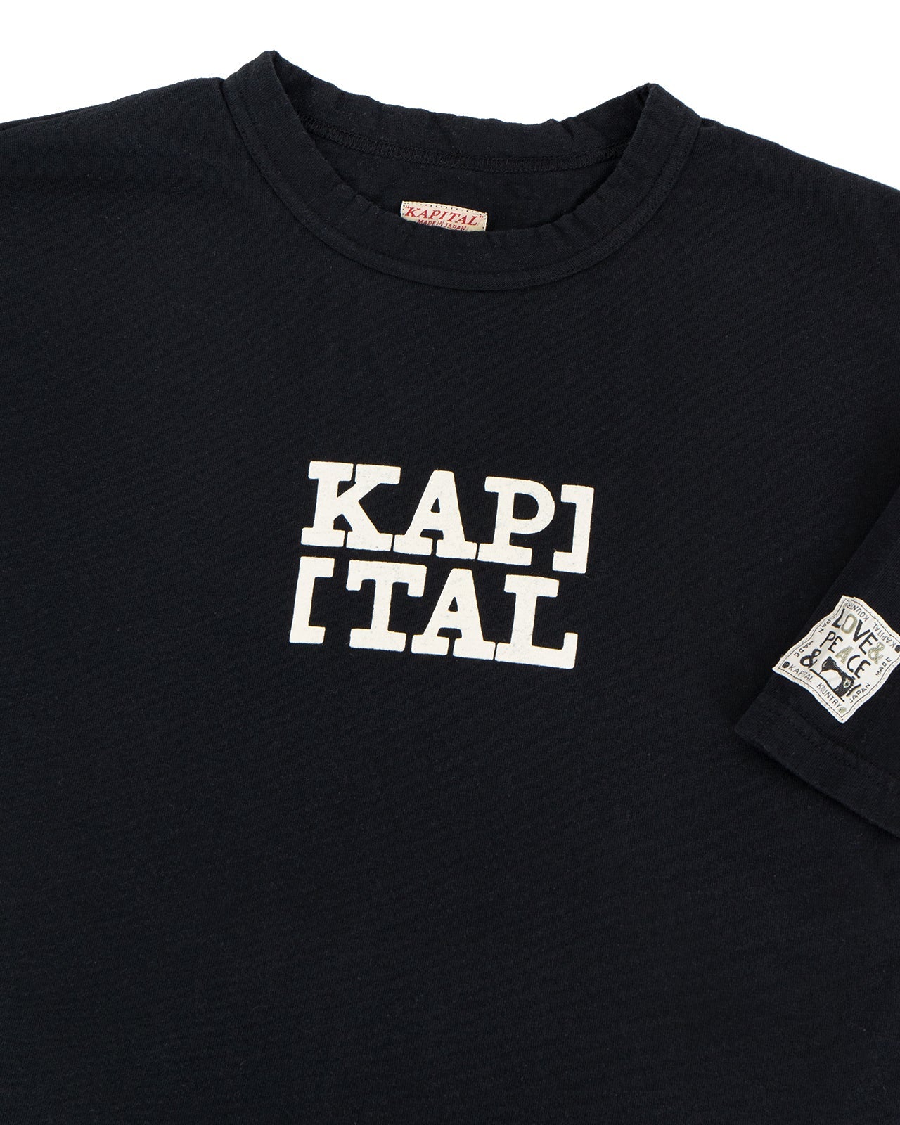 Kapital Rookie Crew T-Shirt, Black