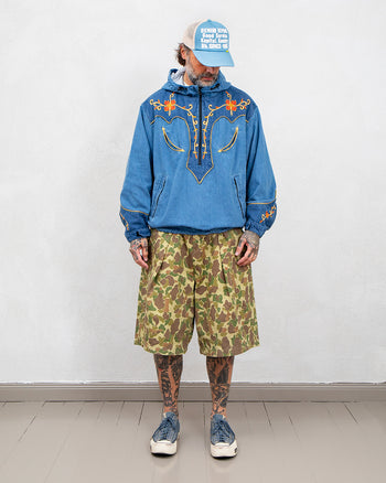 Kapital 8oz Denim Tennessee Cactus Flower Parka