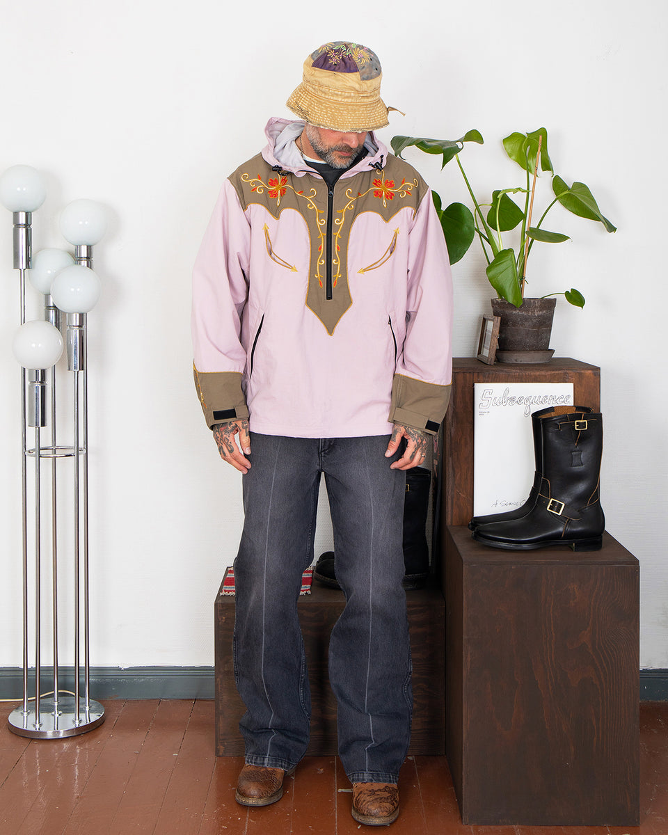 Kapital Nylon Taffta 2tones Tennessee Cactus Flower Parka, Pink