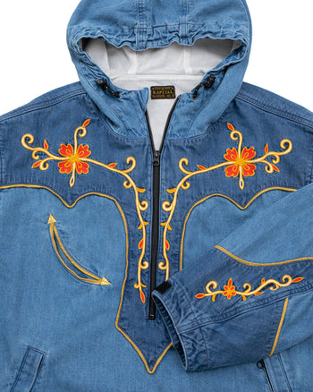 Kapital 8oz Denim Tennessee Cactus Flower Parka