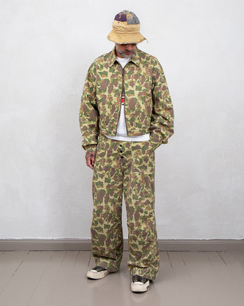 Kapital Hunter Camo Herringbone Reversible Fatigue Baggy Pants