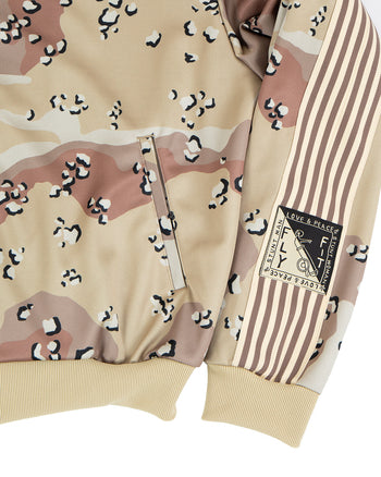 Kapital Smooth Jersey Choco-Chip Camo Track Jacket, Beige