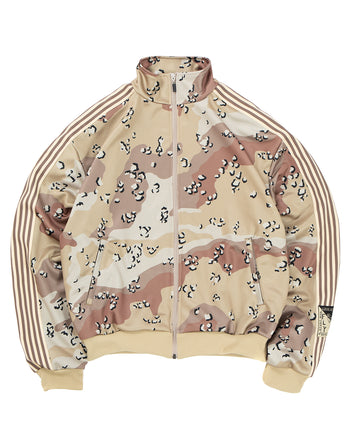 Kapital Smooth Jersey Choco-Chip Camo Track Jacket, Beige