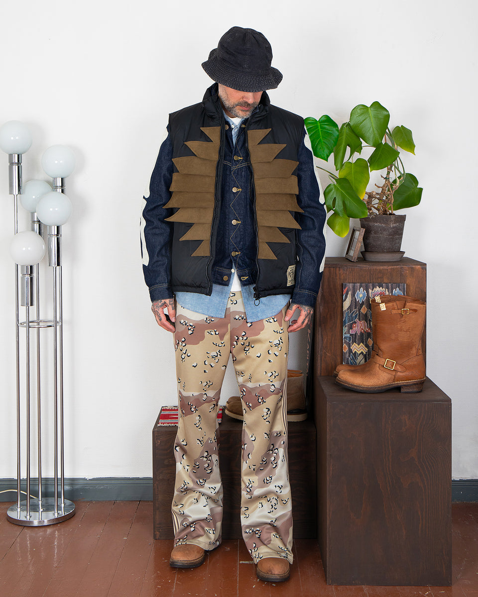 Kapital Smooth Jersey Choco-Chip Camo Track Pants