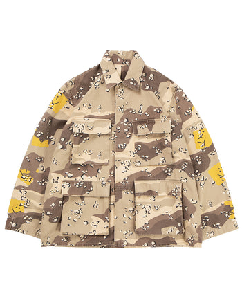 Kapital Cotton Herringbone Choco-Chip Camo Army Jacket