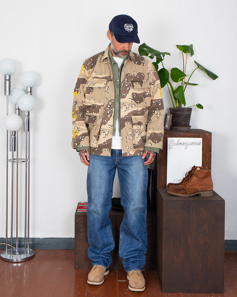 Kapital Cotton Herringbone Choco-Chip Camo Army Jacket