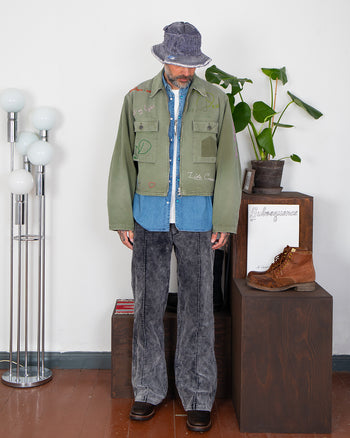 Kapital Herringbone Hunter Drizzler Jacket, Memorial Embroidery