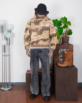 Kapital Sweat Knit Peckish Choco-Chip Camo Hoodie