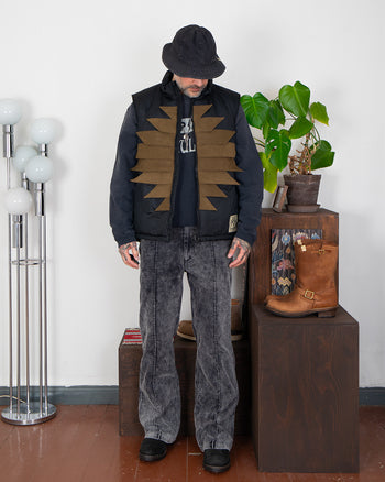 Kapital Nylon Zepher Fishing Vest, Black