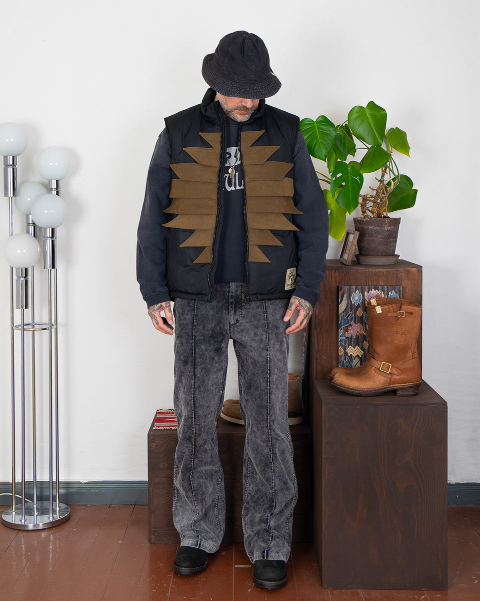 Kapital Nylon Zepher Fishing Vest, Black