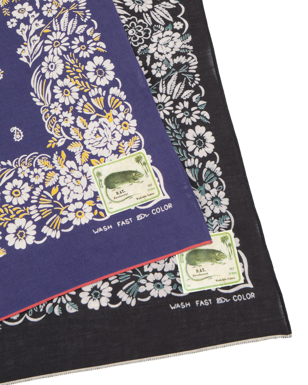 Kapital Fastcolor Selvedge Bandana, Churchill Garden, Purple