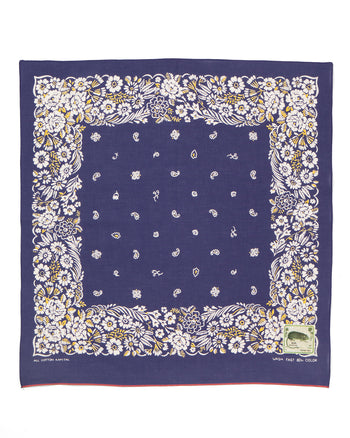Kapital Fastcolor Selvedge Bandana, Churchill Garden, Purple