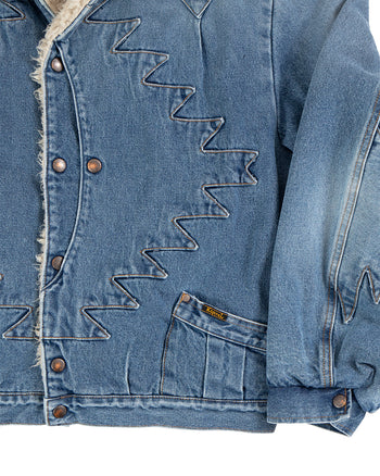 Kapital 12.5oz Broken Denim x Boa Fleece Thunderbird Jacket