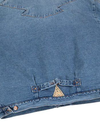 Kapital 12.5oz Broken Denim x Boa Fleece Thunderbird Jacket