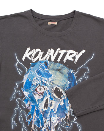 Kapital 20/-Jersey Crew Long Sleeve, Denim Face