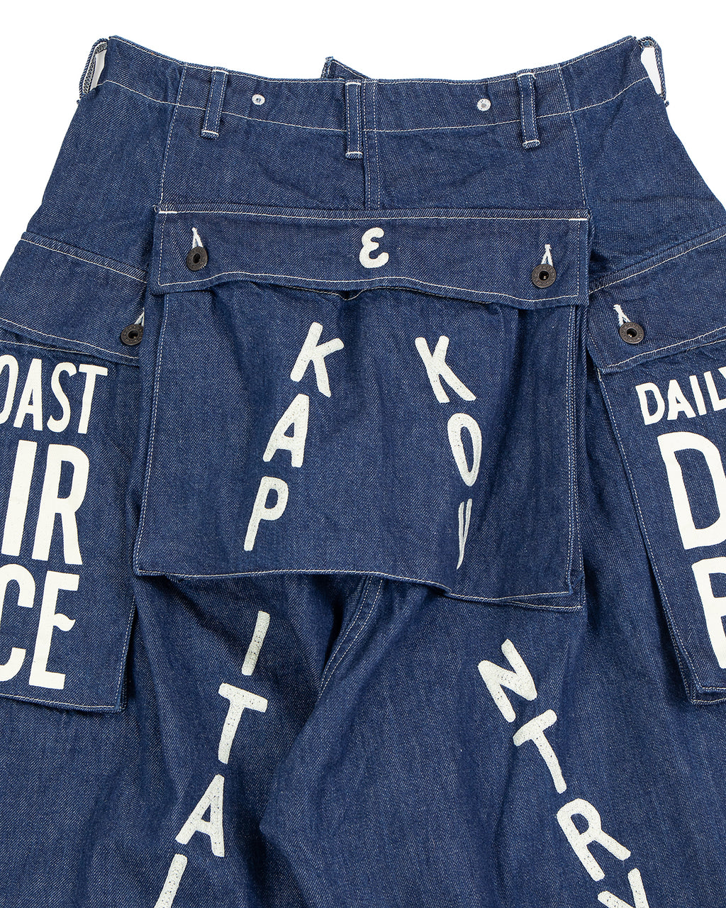 Kapital 11.5oz Denim Jumbo Monkey Pants (Factory-Repair & Embroidery)