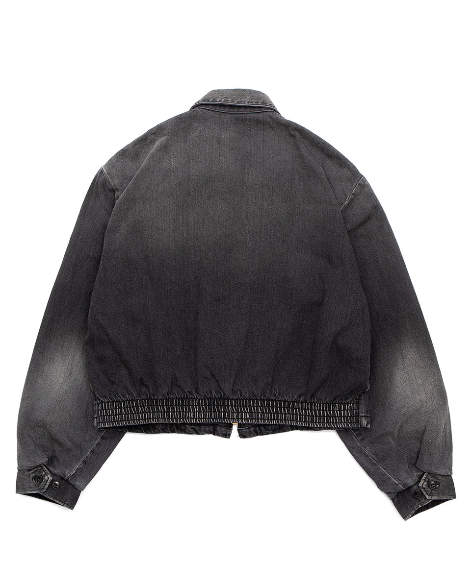 Kapital 11.5oz Black x Black Denim Hacksaw Drizzler Jacket