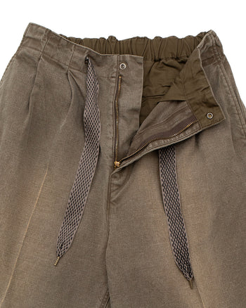 Kapital Canvas Easy Trouser (Center Pleated), Light Khaki