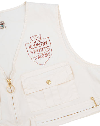 Kapital Poplin Fishing Vest, Natural