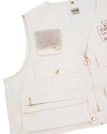 Kapital Poplin Fishing Vest, Natural