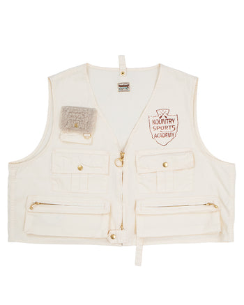 Kapital Poplin Fishing Vest, Natural