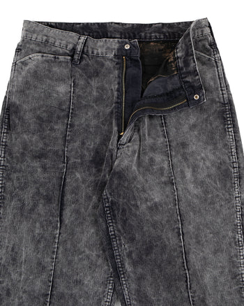 Kapital 14W Corduroy 5P Frisko (Dirty Dyed), Black