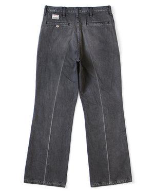Kapital 14oz Black x Black Denim 5P Frisko (Center Pleat