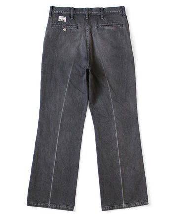 Kapital 14oz Black x Black Denim 5P Frisko (Center Pleat)