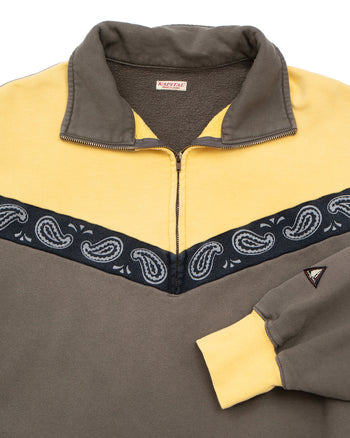 Kapital 20/20 Knit 2-tone Half-Zip Sweater, Pecos Paisley