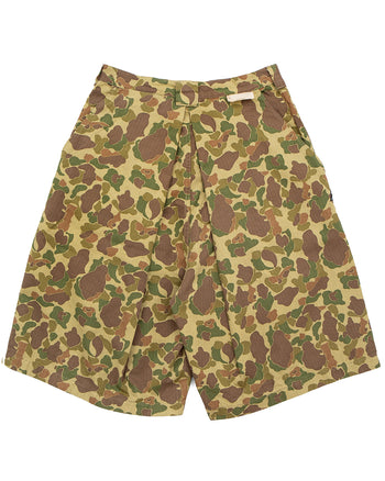 Kapital Hunter-Camo Herringbone KOME-KOME Jorts (Shallow)